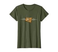 Backgammon T-Shirt, Women, Olive Green, Medium