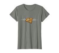 Backgammon T-Shirt, Women, Olive Heather, Large