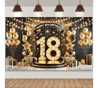 Background banner with 2D flag, celebrating birthday, 18th birthday party, scene and room, home, holiday party 350x230cm