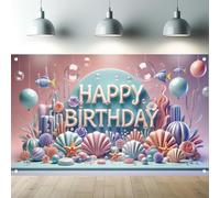 Background decoration, Under The Sea Birthday Backdrop 71 x 43 Inch Ocean Theme Party Decorations Mermaid Seashell(Mermaid)