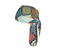 background hd mandala Print Skull Cap Moisture Wicking Bike Headwrap Lightweight Helmet Liner Adult Modern Hat 55-60 cm