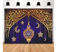 Background of Eid al Fitr Celebration - Moon Palace and Arabian Nights Theme, Suitable for Parties 210X150cm