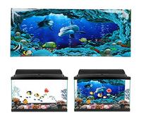 Background P Deco Sea World Paintings PVC Sticker Landscape for Aquarium Fish Tank91x50cm Aquarium Deco StickerFish Deco StickerAquarium Background StickerFish Background (91 * 50cm)