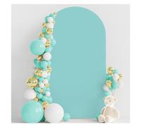 Background Pink Arch 2-Sided Fit Solid Color Round Top Birthday Wedding Events Party Backdrop Decor Photo For Wedding Party Birthday Decoration(25,4.6x8ft(140x240cm))