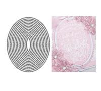 Background Plate Die Cuts for Card Making, Oval Lace Metal Cutting Dies for Paper Scrapbooking, DIY Stencils for Album Party Wedding Festivals Decoration