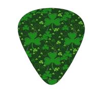 Background St Patrick'S Day Glitter 12 Pcs Guitar Picks, 3 Thickness Includes 0.46mm, 0.71mm, 0.96mm, With Organizer Storage Box
