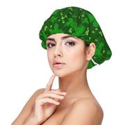 Background st Patrick's Day Glitter Adult's Satin Sleeping Cap - Women's Elastic Sleep Bonnet, Adjustable Overnight Hair Cover for Hairstyles Black, Black, One Size, Black, One Size