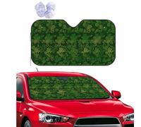 Background St Patrick's Day Glitter Car Windshield Sun Shade,Foldable Front Window Sun Visor Protector Uv Reflective Windshield Sunshade Covers Universal Car Accessories 51x27.5 Inch