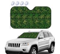 Background St Patrick's Day Glitter Car Windshield Sun Shade,Foldable Front Window Sun Visor Protector Uv Reflective Windshield Sunshade Covers Universal Car Accessories 55x30 Inch