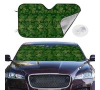 Background St Patrick's Day Glitter Car Windshield Sun Shade,Foldable Front Window Sun Visor Protector Uv Reflective Windshield Sunshade Covers Universal Car Accessories 51x27.5 Inch