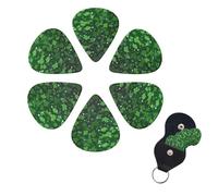 background st patrick's day glitter Guitar Picks 6 Pack Guitar Plectrums with Picks Holder Celluloid Plectrums Includes Thin, Medium, Heavy Picks Plectrums for Acoustic Guitar Bass Picks 0.96mm