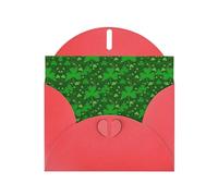 Background St Patrick'S Day Glitter Pattern Blank Greeting Cards For Birthdays, Valentine'S Day, Parties, Weddings, 4x6 Inches Red Envelope