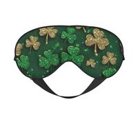 Background st Patrick's Day Glitter Print Lightweight Sleep Mask Breathable Light-Blocking Travel Yoga Outdoor Adventures