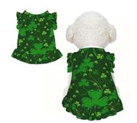 background st patrick's day glitter Print Pet Breathable T-Shirt Skirt XS