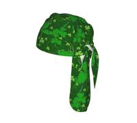 background st patrick's day glitter Print Skull Cap Moisture Wicking Bike Headwrap Lightweight Helmet Liner Adult Modern Hat 55-60 cm