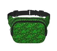Background St Patrick's Day Glitter Print Stylish and Practical Waist Bag,Adjustable,Perfect for Travel,and Outdoor Activities