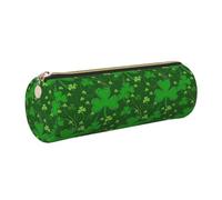 Background st Patrick's Day Glitter Print Women Men Pencil Case Cylindrical Lightweight Pen Pouch Office Stationery Organizer