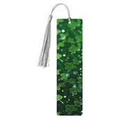 Background st Patrick's Day Glitter Wood Bookmark for Book Lovers Birthday Teachers Gift, Handmade Craft Book Marks Ornaments with Tassel Exquisite Reading Page Markers for Men Women