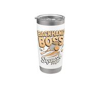 Backhand Boss Squash Player Stainless Steel Insulated Tumbler