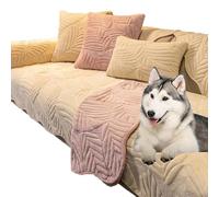 Backing And Armrest Sold Separately Furniture Protective Cover Backrest Couch Slipcover Pet Anti-slip Sectional Sofa Throw Cover Pad For Our Sectional Couch,A Bench And A Chair 27.5*59in beige