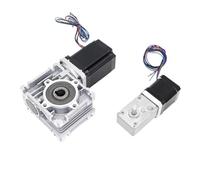 Backlash 1.5° 28/35/42/57mm Nema11/14/17/23 worm gear motor DC24v Stepper motor with worm gear reducer Gearbox Geared Motor(Nema23 57X55mm,Ratio 245.5)