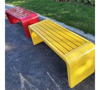 Backless Metal Garden Bench - Stylish Outdoor Seating for Courtyards, Backyards, Gardens & Pools - Sizes: 100/120/150/180cm, Elegant White Finish, 120x40x45cm