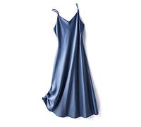 Backless Slip Sexy Long Dress Women Summer 2023 Solid Satin High Waist Evening Dress A Line Party Formal Occasion Dresses Blue