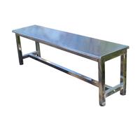 Backless Stainless Steel Garden BenchDurable Indoor/Outdoor Seating for Porch Entryway Workshop & MallEasy to Install Stylish & Sturdy Design