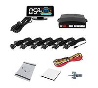 Backlight Parktronic Multiple Radar Parking Sensor Kit LED Display System Backup Monitor Detector Assistant Car Accessories Car Reversing Sensors(Balck 6 sensors)