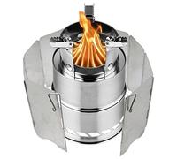 backlight Stove Windshield - Camping Stove Windscreen 10 Plates | Folding Aluminum Camping Burner Windshield for Hiking, Backpacking, Camping