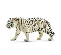 backlight White Tiger Figurines,6.2in Smooth Texture White Tiger Model - Early Learning Rare Animal Toy for Educational Teaching
