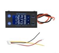 Backlit 4-Digit LCD Power Meter for DC Systems Measures Voltage Current and Power Concurrently Within 0-500V 0-10A 0-5000W Ranges (Single head)