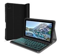 Backlit Keyboard Case for Samsung Galaxy Tab A7 Lite 8.7 inch 2021, Case with Keyboard for A7 Lite SM-T220/T225/T227, Detachable Bluetooth Tablet Keyboard, Travel and Mobile Office Friendly Black