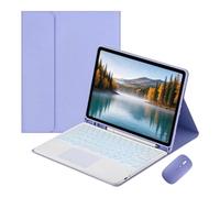 Backlit Keyboard Case for Samsung Galaxy Tab S10 Lite 2025 10.9″ Purple | SM-X400 SM-X406B Bluetooth Round Keycaps 7 Colour Changing Backlight Touchpad Removable Wireless Mouse PU Stand Stylus Holder