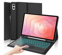 Backlit Keyboard Case for Samsung Galaxy Tab S11 Ultra 14.6 inch 2025, Galaxy Tablet S11 Ultra Case with S Pen Holder, Magnetic Detachable Smart Tablet Keyboard Cover with Touchpad, Auto Sleep/Wake