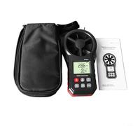 Backlit LCD Anemometer WT87A for HVAC Use | ABS body, compact 16.3cm size, includes protective storage bag for travel