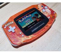 Backlit Pokemon Charmander IPS Nintendo GameBoy Advance Console GBA OSD Menu