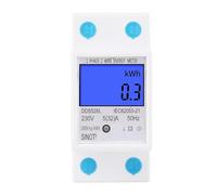 Backlit Single Phase Two Wire LCD Digital Display Wattmeter Power Consumption Energy Meter kWh AC 230V 50Hz 110V 60Hz Din Rail(120V 60Hz)
