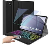 Backlit Touchpad Keyboard Case for Samsung Galaxy Tab A9 Plus 11 Inch 2023 Release, 3-Zone Backlit Wireless Keyboard with Slim Stand Cover Case with Screen Protector for 11” Tab A9+ SM-X210/X216/X218