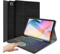 Backlit Touchpad Keyboard Case for Samsung Galaxy Tab S6 Lite 10.4 Inch 2024/2022/2020 -SM-P620/P625/P613/P619/P610/P615, DKAHOEE 3-Zone Backlit Wireless Detachable Keyboard with Slim Stand Cover Case