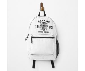Backpack 110. Stranger Things Hawkins Middle School black version School Bag Travel 15"