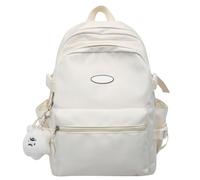 Backpack 156 Inch Elementary Middle High School Bag College with Lunch Pencil Pouch 3 PCS Set Travel Bookbags for Teens Girls Women Students (Black) (White One Size)