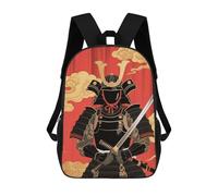 Backpack 17 Inch Laptop Backpack Water Resistant Bookbag Samurai Armor Set Large Capacity Travel Bag