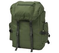 Backpack 65L Green 600D Polyester Army-Style Hiking Rucksack Adjustable HipBelt