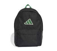 adidas Unisex Essentials Logo Backpack, black/green, One Size