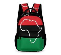 Backpack African American Flags Rucksack Daypack Adults Women Bookbag, For Laptop, College, Work, Travel, Business