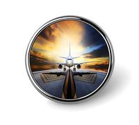 Backpack Airplane Button Pin Personalized Metal Lapel Pins Badges Classic Round Brooch Pin Novelty Unique Enamel Pins Cute Funny Pinback Button Badge for Jackets Backpacks Bags Coat