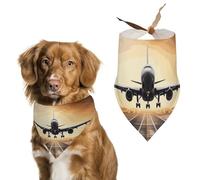 Backpack Airplane Dog Bandana Washable & Adjustable Triangle Scarf, Breathable Pet Scarf for Small Medium Large Pets, Cute Fashion Pet Accessory