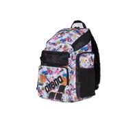 Arena One Go Backpack Swimmers Athletes Sports Gym Rucksack Multisport Daypack Large Size Training Gear Equipment Swim Bag for Men and Women, 45 Liters, Collage