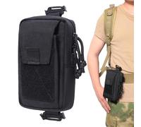 Backpack Attachment Pouch, Shoulder Zipper Pocket, Multi-Purpose Backpack Pouch, Nylon Shoulder Strap Pouch, Camping Gear Attachment, Hunting Backpack Accessory, Extra Storage for Backpack